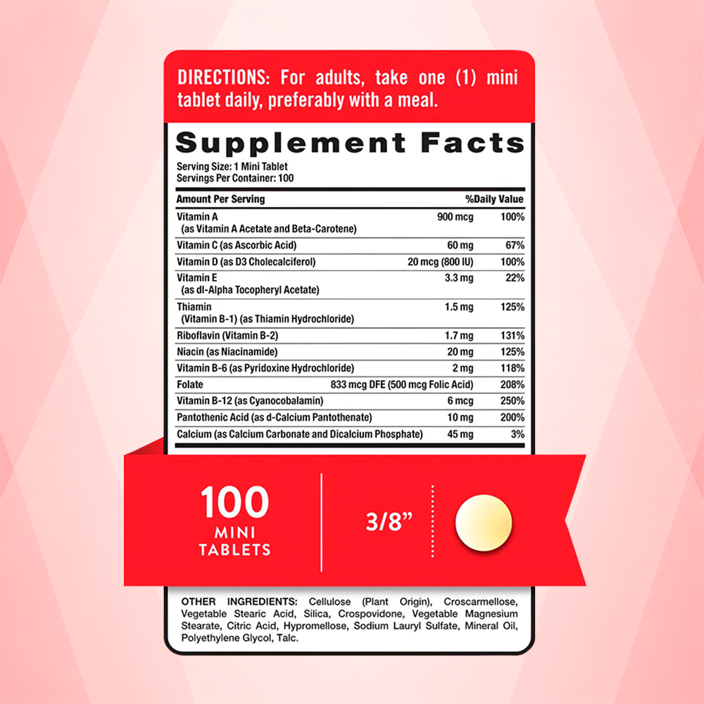 One Daily Multivitamínico – 100 Mini Tabletas