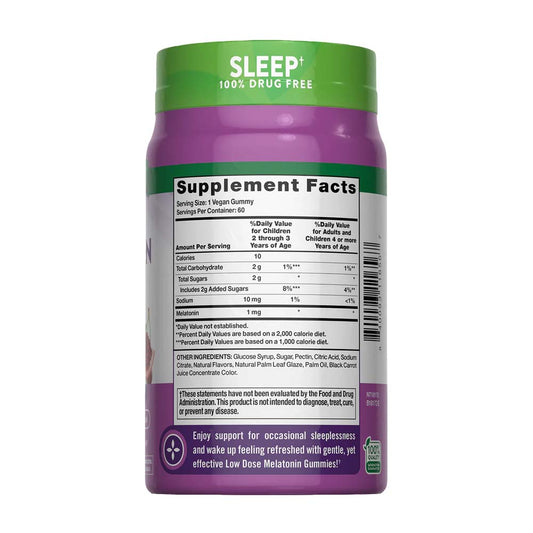 Gomitas de Melatonina 1 mg - 60 gomitas