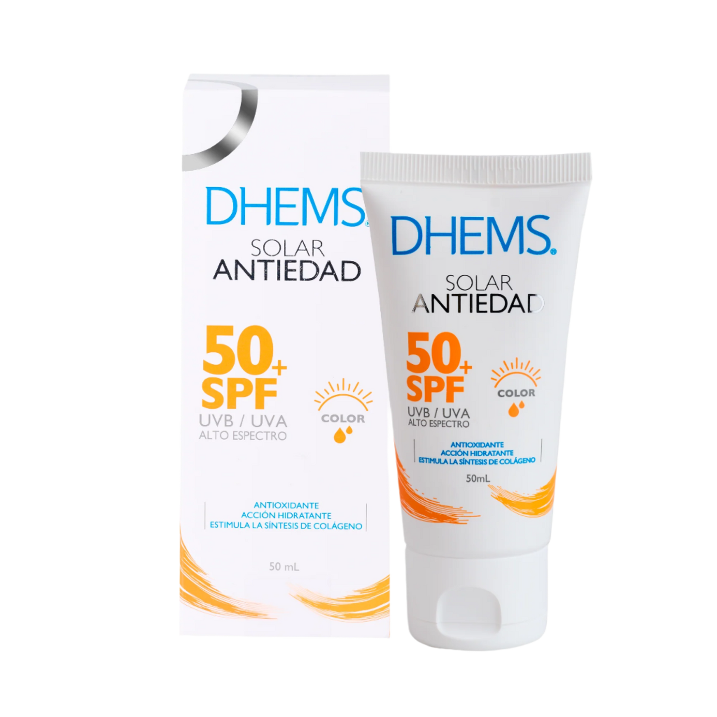 Protector Solar Antiedad con color x 50 ml