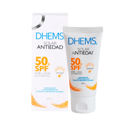 Protector Solar Antiedad con color x 50 ml