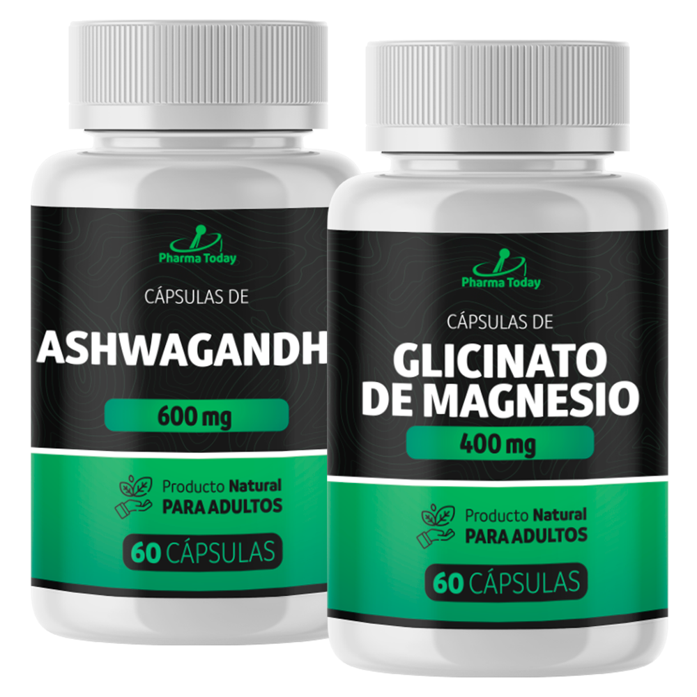Promo Antiestrés - Ashwagandha 600 mg + Glicinato de Magnesio 400 mg