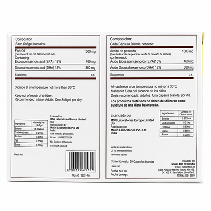 Weltek Omega 3 1000 MG - 30 cápsulas blandas