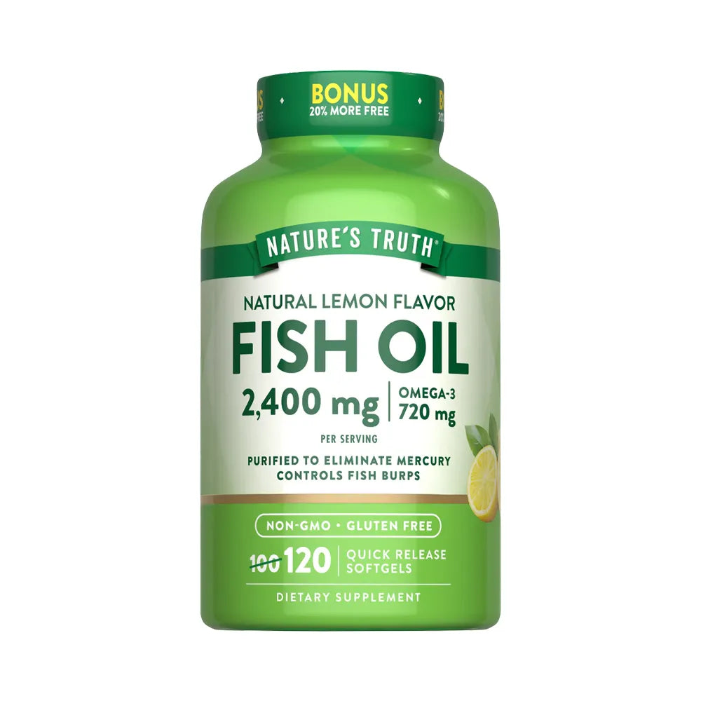 Omega 3 Fish Oil 2,400 mg - 120 cápsulas blandas