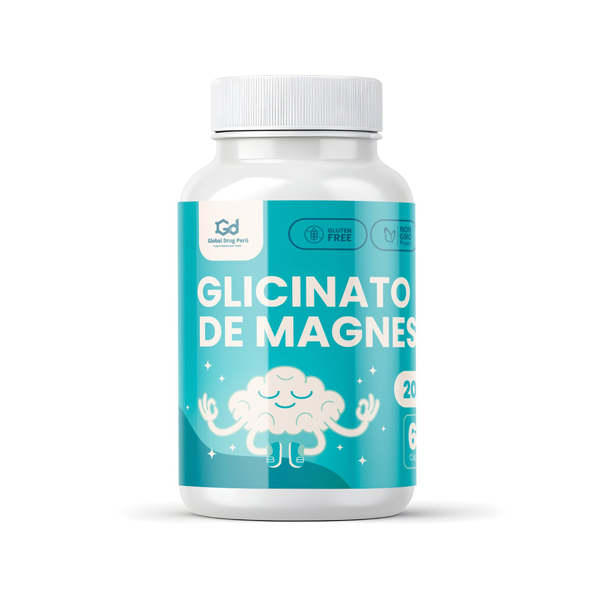 Glicinato de Magnesio 200 mg - 60 Cápsulas