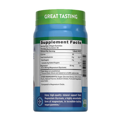 Gomitas Glicinato de Magnesio 200 mg