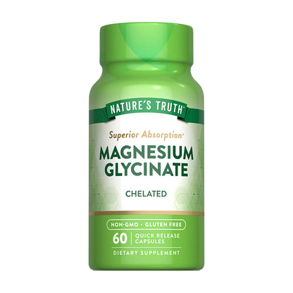 Glicinato de Magnesio 200 mg -  60 Cápsulas