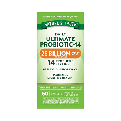 Prebióticos + Probióticos 25 Billion CFU – 60 Cápsulas