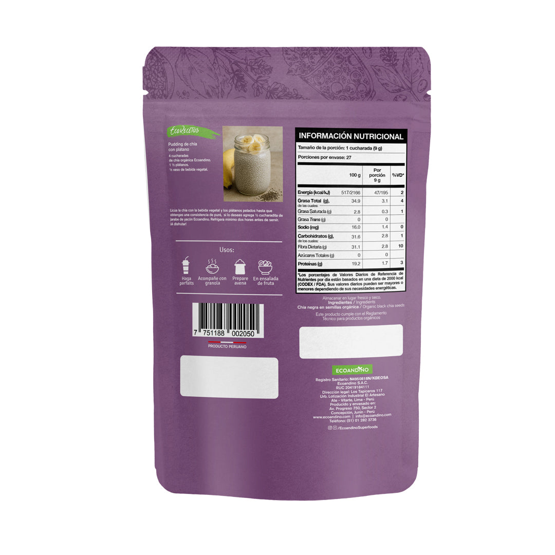 Chía Orgánica en Semillas – 200 g