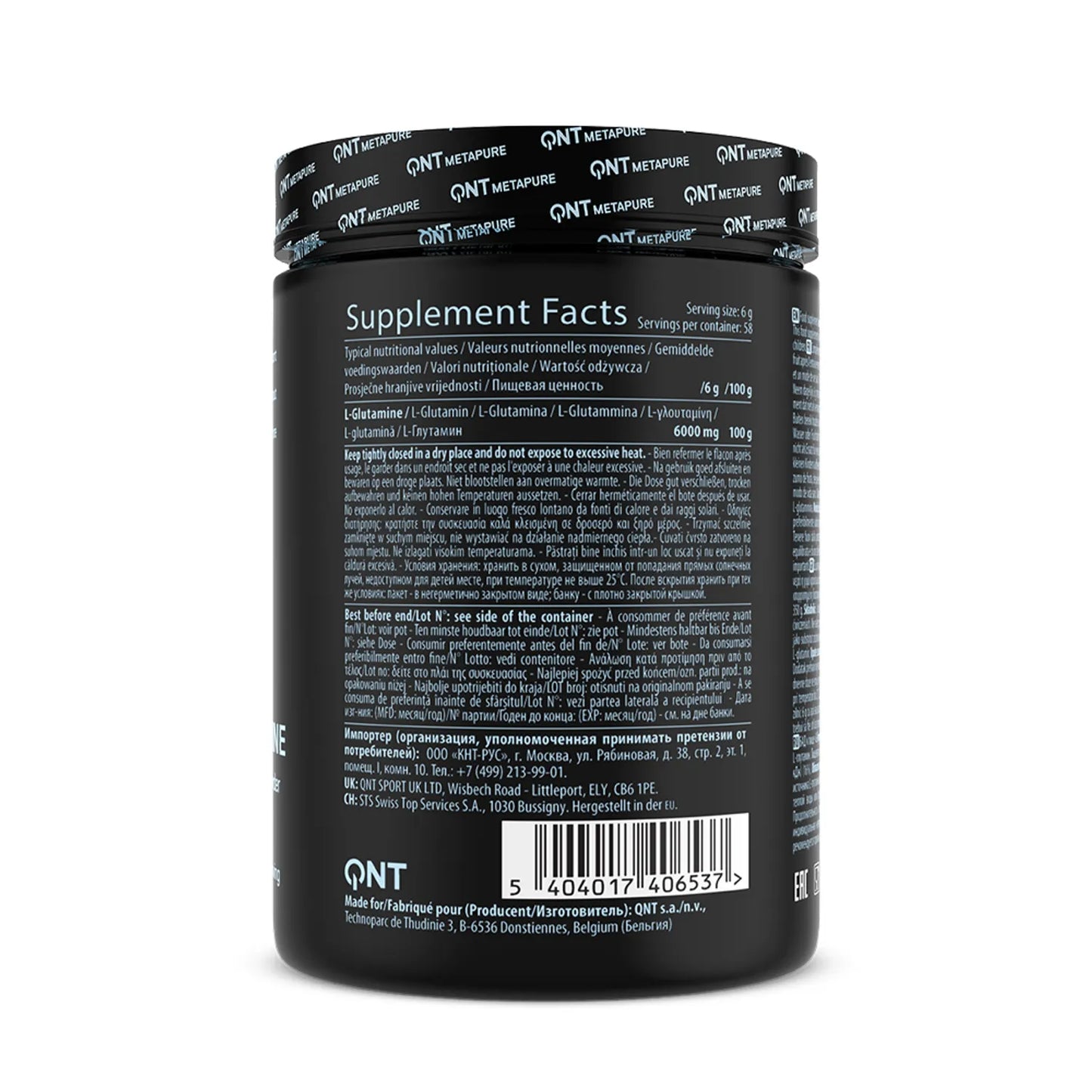 QNT L-Glutamina 6000 mg – 350 g